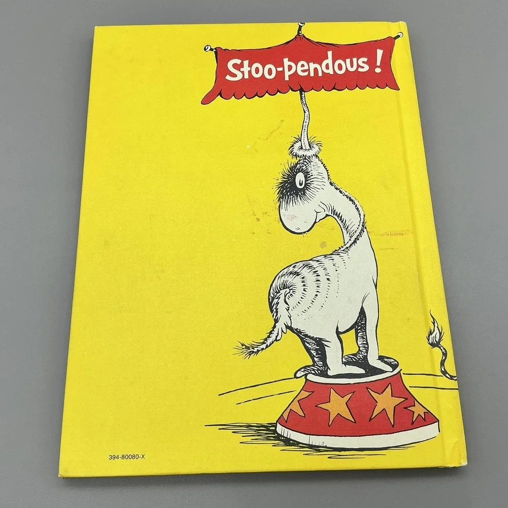 Vintage If I Ran The Circus Dr Seuss 1956 Random House HC Red Yellow Illustrated